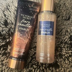 NEW Victoria’s Secret Bare Vanilla Starlit Mist & Body Lotion Bundle